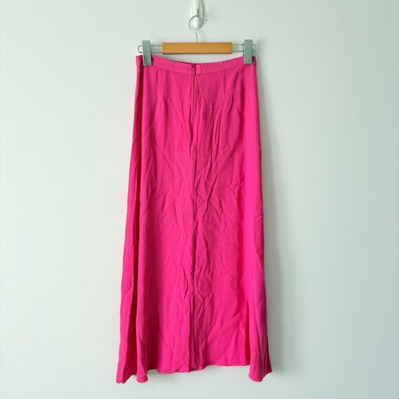 Aritzia Wilfred Midi Skirt Electron Fuschia Pink Size 2 - Picture 5 of 8